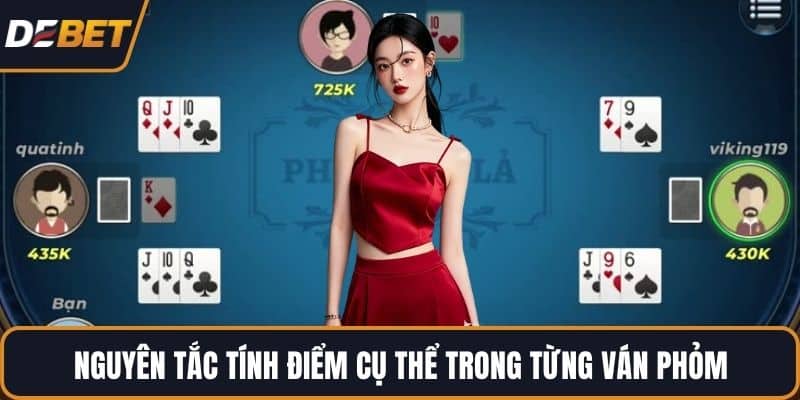 Nguyên tắc tính điểm cụ thể trong từng ván Phỏm