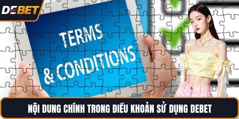 Nội dung chính trong điều khoản sử dụng DEBET